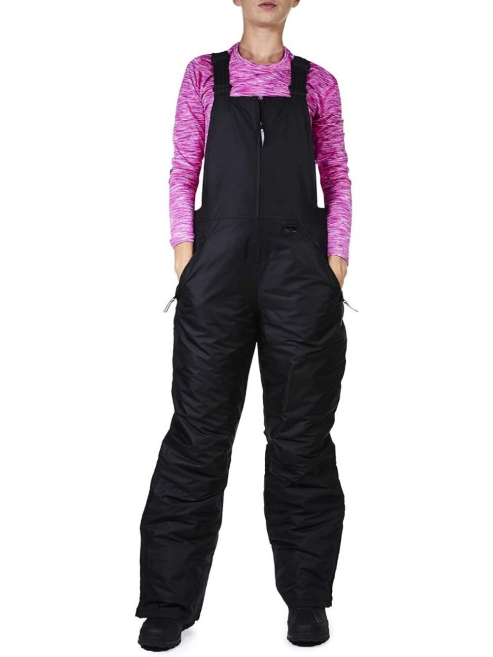 Insulated Women's Snow Bibs Pants - Waterproof, Water-Resistant Ski Overalls